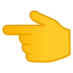 Google white left pointing backhand index emoji image