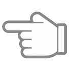 HTC white left pointing backhand index emoji image