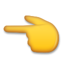 LG white left pointing backhand index emoji image