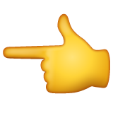 Whatsapp white left pointing backhand index emoji image