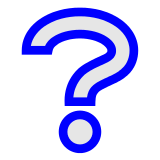 Docomo white question mark ornament emoji image