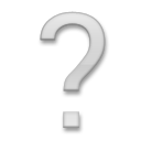 LG white question mark ornament emoji image