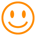 au by KDDI white smiling face emoji image