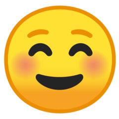 Google white smiling face emoji image