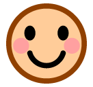 SoftBank white smiling face emoji image
