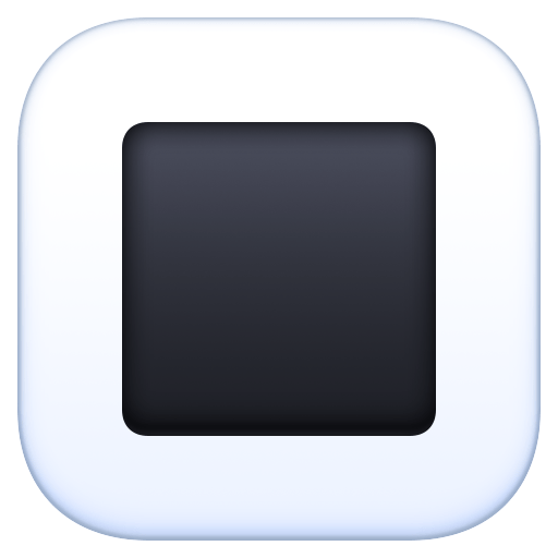 Facebook white square button emoji image