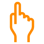au by KDDI white up pointing backhand index emoji image