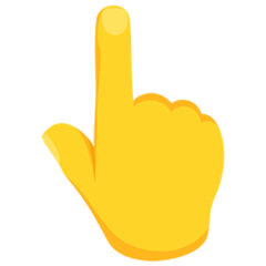 Facebook Messenger white up pointing backhand index emoji image