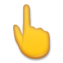 LG white up pointing backhand index emoji image