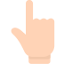 Mozilla white up pointing backhand index emoji image