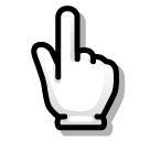 SoftBank white up pointing backhand index emoji image