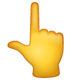 Whatsapp white up pointing backhand index emoji image