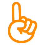 au by KDDI white up pointing index emoji image