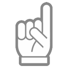 HTC white up pointing index emoji image