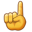 Samsung white up pointing index emoji image