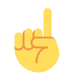 Twitter white up pointing index emoji image