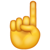 Whatsapp white up pointing index emoji image