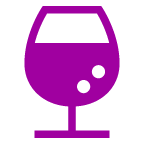 au by KDDI wine glass emoji image