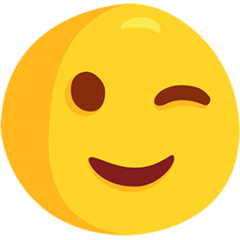 Facebook Messenger winking face emoji image