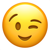 IOS/Apple winking face emoji image
