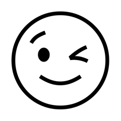 Noto Emoji Font winking face emoji image