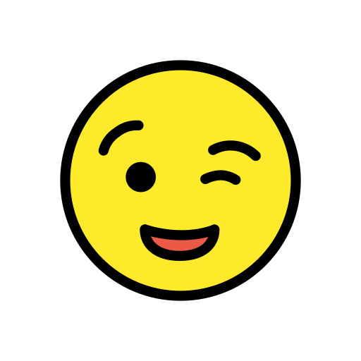 Openmoji winking face emoji image