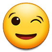 Samsung winking face emoji image