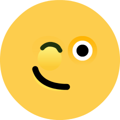 Skype winking face emoji image