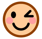 SoftBank winking face emoji image