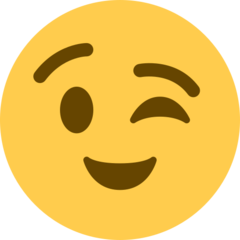 Twitter winking face emoji image