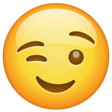 Whatsapp winking face emoji image