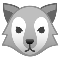 Google wolf face emoji image