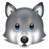 Whatsapp wolf face emoji image