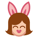 HTC woman with bunny ears emoji image