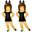 Samsung woman with bunny ears emoji image