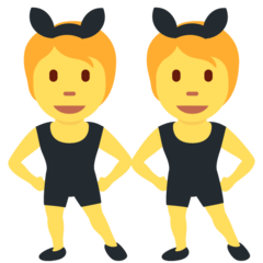 Twitter woman with bunny ears emoji image