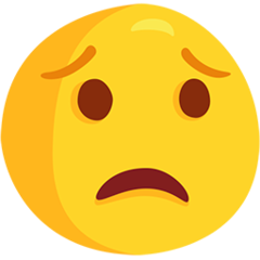 Facebook Messenger worried face emoji image