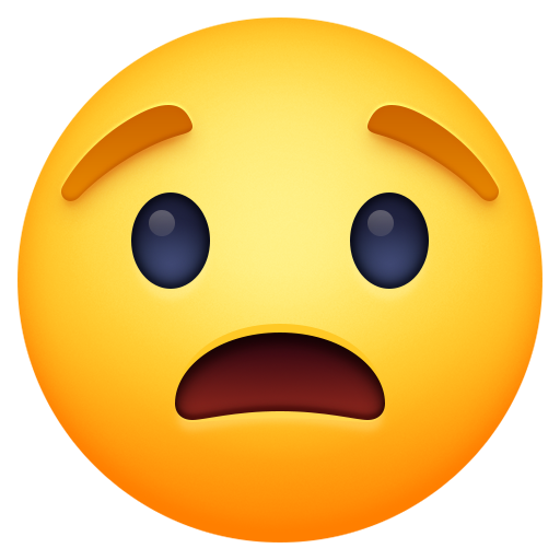 Facebook worried face emoji image