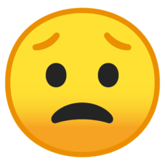 Google worried face emoji image