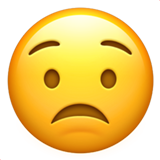 IOS/Apple worried face emoji image