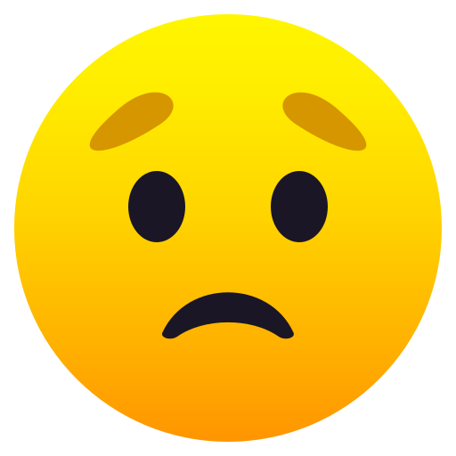 JoyPixels worried face emoji image