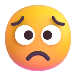 Microsoft Teams worried face emoji image