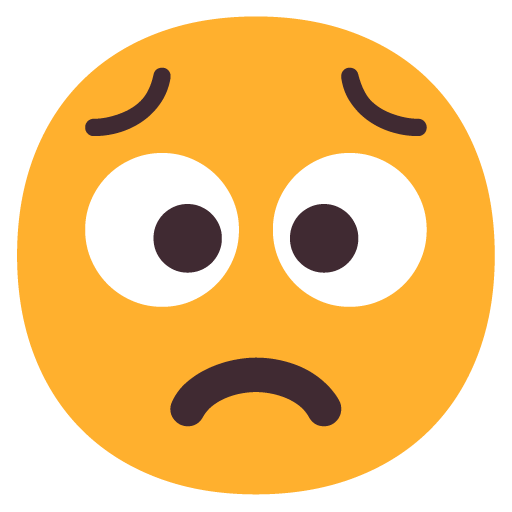 Microsoft worried face emoji image