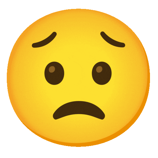 Noto Emoji Animation worried face emoji image