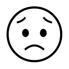Noto Emoji Font worried face emoji image