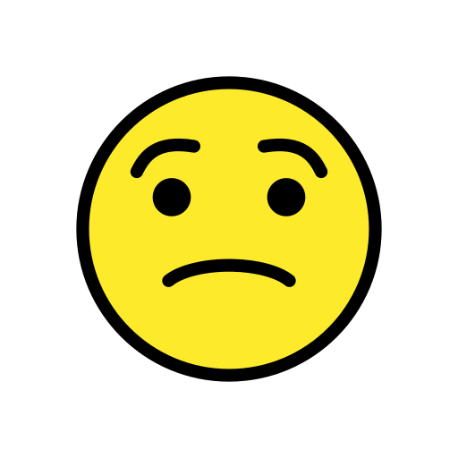 Openmoji worried face emoji image