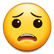 Samsung worried face emoji image
