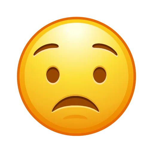 Telegram worried face emoji image