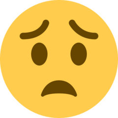 Twitter worried face emoji image