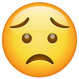 Whatsapp worried face emoji image